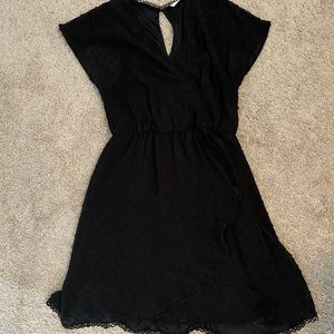 Black Swiss Dot Dress